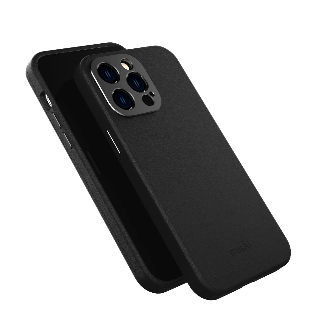 MOSHI iPhone 14 Pro Max - Napa Case with MagSafe &amp; Cam Cover - Black