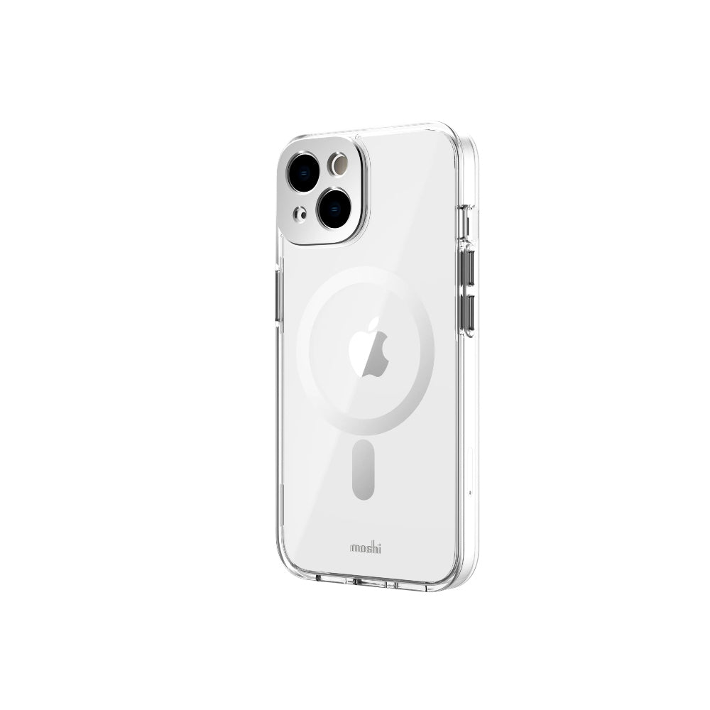 MOSHI iPhone 14 - iGLAZE Case with MagSafe &amp; Cam Cover - Silver