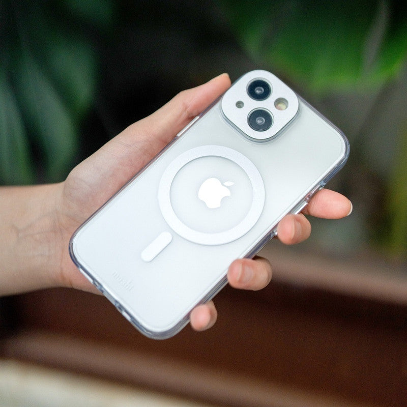 MOSHI iGlaze iPhone 15 Pro Max 2023 Case - MagSafe Compatible - Silver