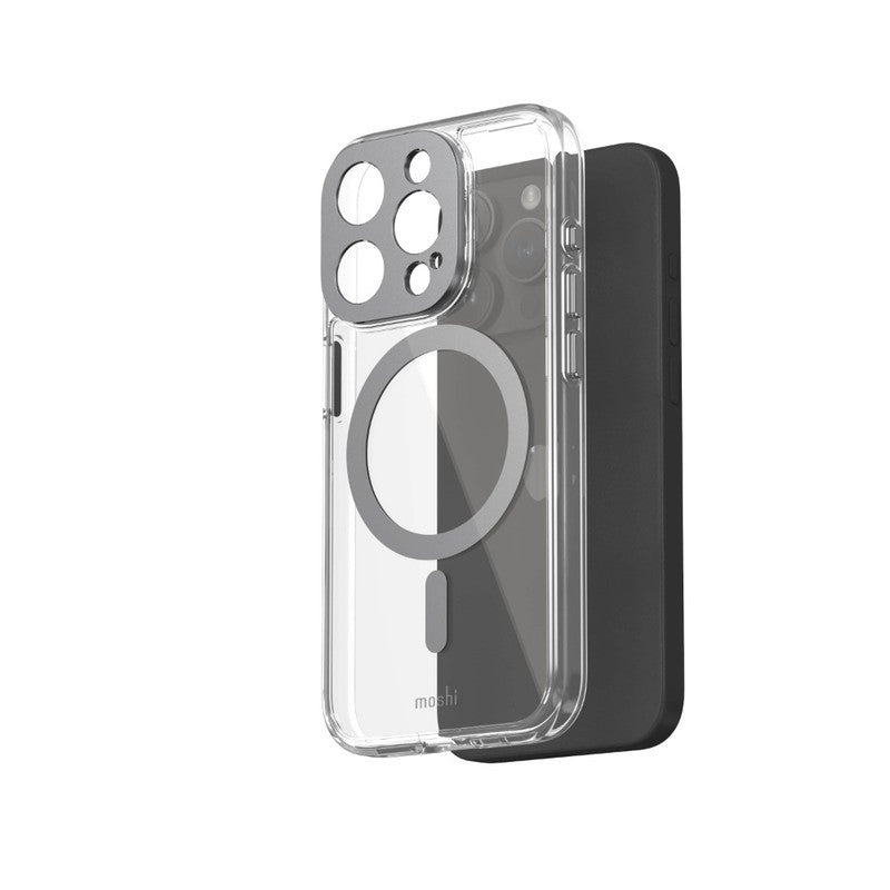 MOSHI iGlaze iPhone 15 Pro 2023 Case - MagSafe Compatible - Dark Gray