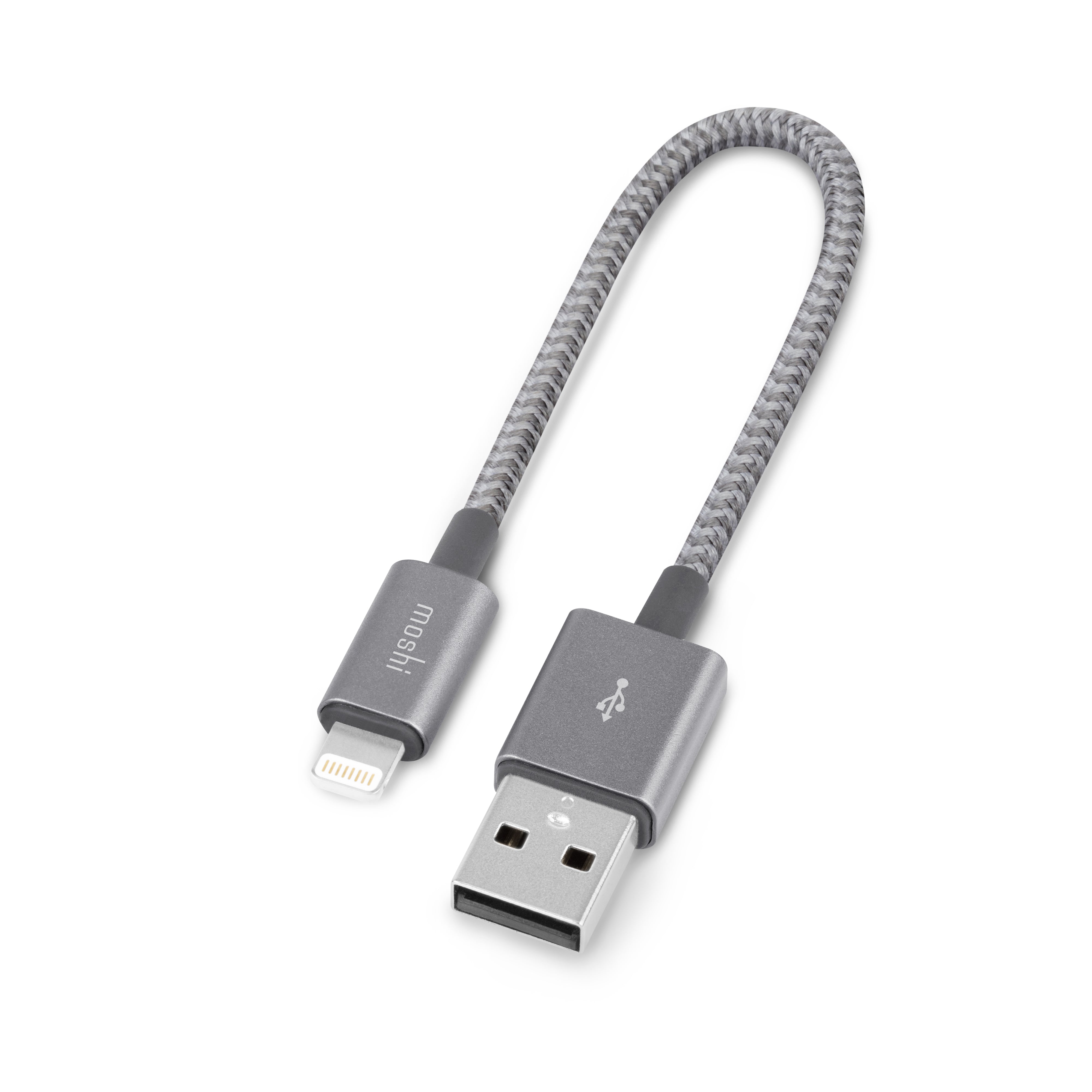 [علبة مفتوحة] كابل شحن/مزامنة USB-A من موشي إنتيجرا بطول 0.25 متر مع منفذ Lightning - رمادي