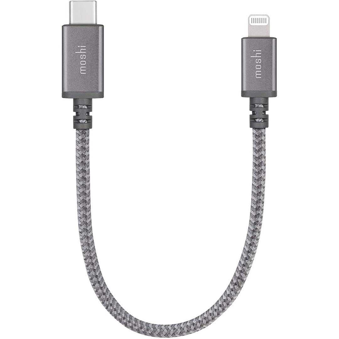[OPEN BOX] MOSHI Integra USB-C Charge/Sync Cable with Lightning Connector 0.25M Titanium Gray