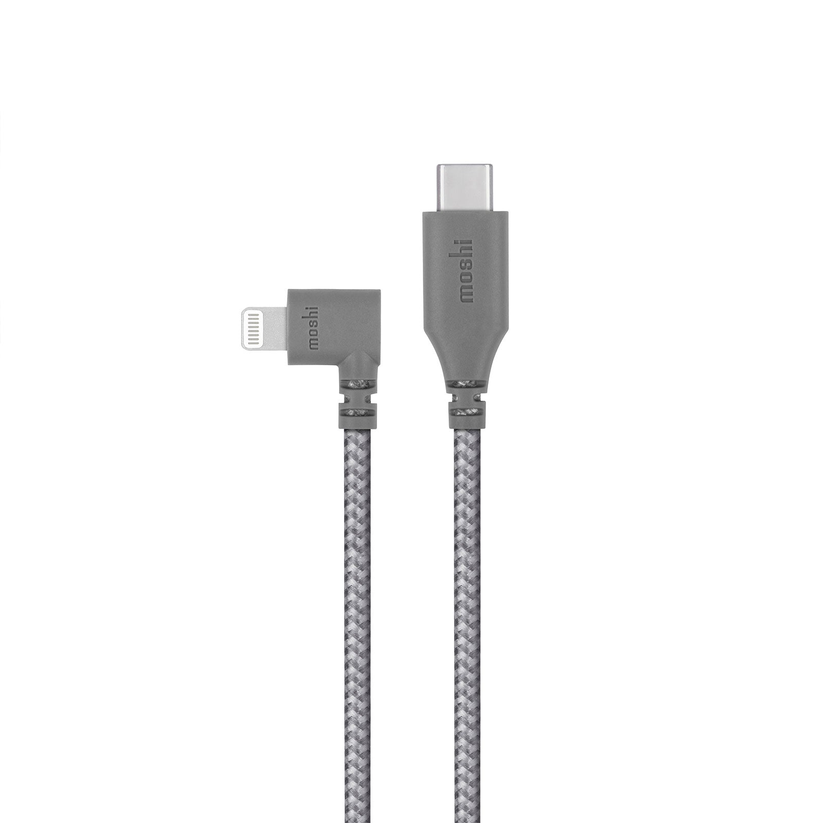 MOSHI Integra USB-C to Lightning Cable with 90-degree Connector 1.5m - Titanium Gray