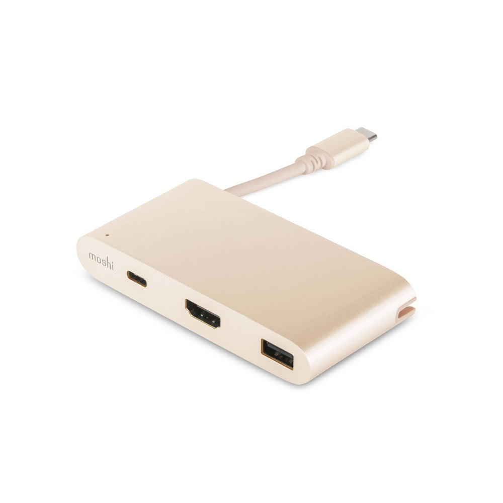 [OPEN BOX] MOSHI USB-C To Multiport Adapter Satin Gold