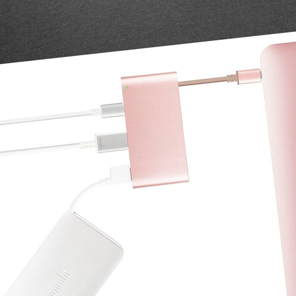 [OPEN BOX] MOSHI USB-C To Multiport Adapter Golden Rose