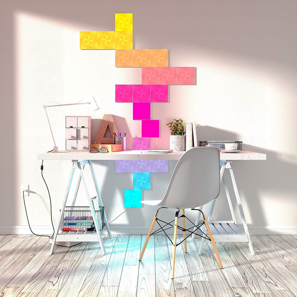 NANOLEAF Canvas Square White Expansion 4 Pack Touch and Rhythm Sensitive LED Light Panels - controller not included