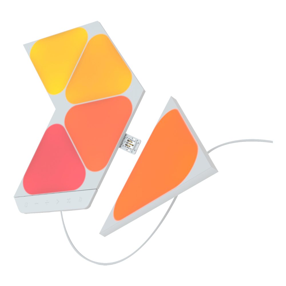 NANOLEAF Shapes Triangles Mini Starter Kit - Smart WiFi LED Panel System w/ Music Visualizer - 5 Pack - White