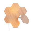 NANOLEAF Elements Hexagons Starter Kit Birchwood - Smart WiFi LED Panel System w/ Music Visualizer - 7 Pack