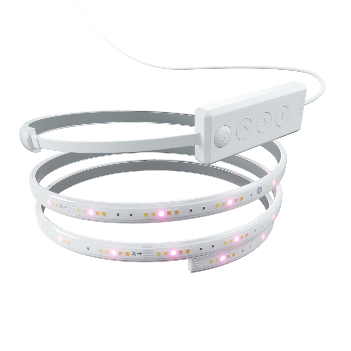 NANOLEAF Essentials Smart Lightstrip Starter Kit 80&quot; Color Changing RGBCW Bluetooth/Thread Enabled - 2 Meter - White - + FREE Installation in UAE