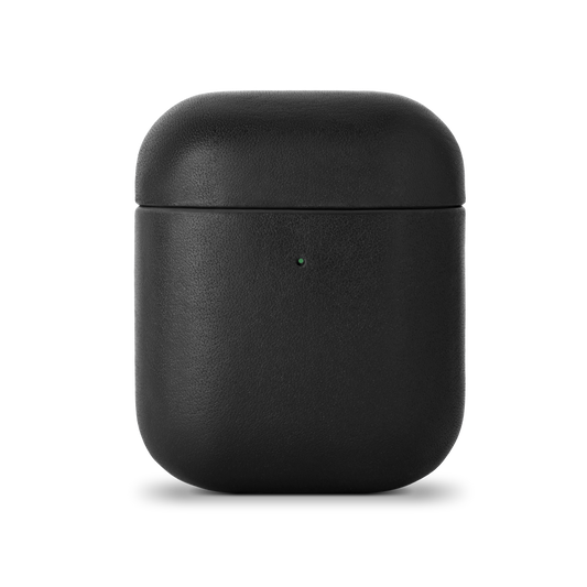 Native Union CLASSIC Apple Airpods Case - Crafted w/ Italian Leather, Drop-Proof Slim Cover, Wireless Charging Compatible (Gen2 case) (Black)