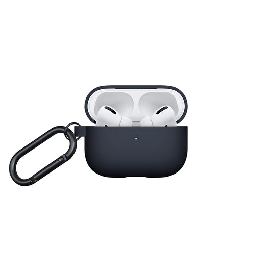 Native Union ROAM Apple Airpods Pro Case - Crafted w/ Smooth Silicone, Drop-Proof Slim Cover, Includes Carabiner, Wireless Charging Compatible (Navy)