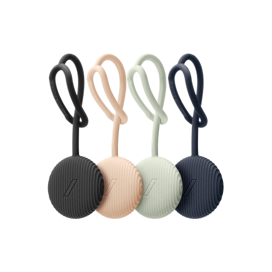 Native Union Curve AirTag Case Bundle - Silicone Apple AirTag Holder Pack, Long Loops for Stylish Protection, Different Colors - Bundle Pack (4pcs)