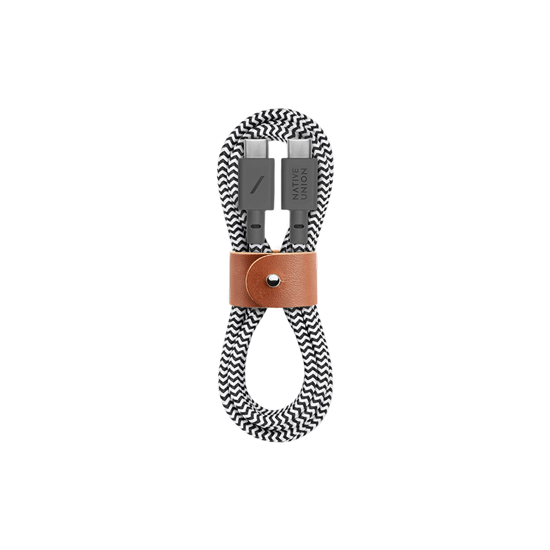 NATIVE UNION Belt USB-C to USB-C Charging Cable - 1.2M - Zebra