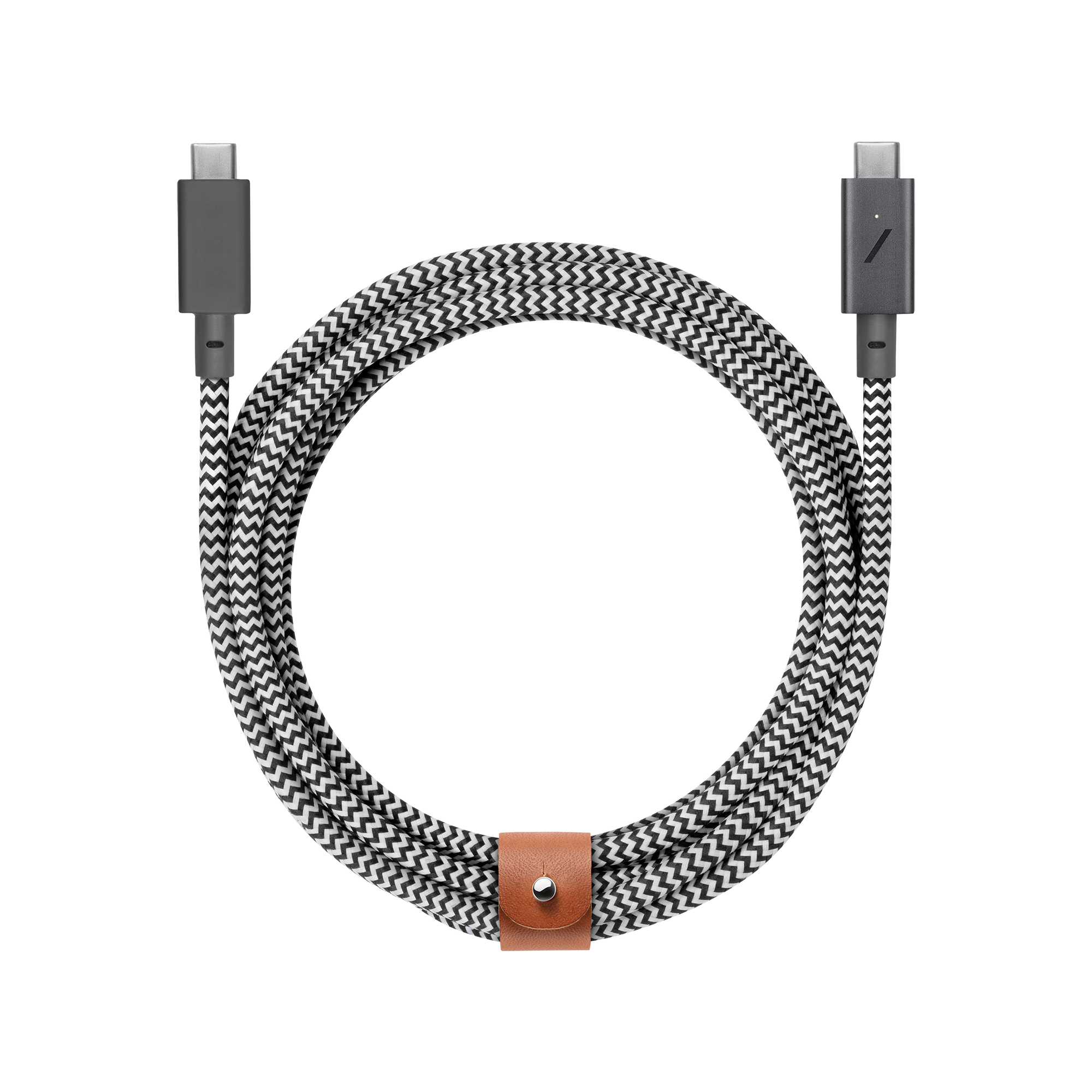 كابل شحن NATIVE UNION Belt Pro USB-C إلى USB-C - 3 أمتار - زيبرا