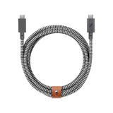كابل شحن NATIVE UNION Belt Pro USB-C إلى USB-C - 3 أمتار - زيبرا