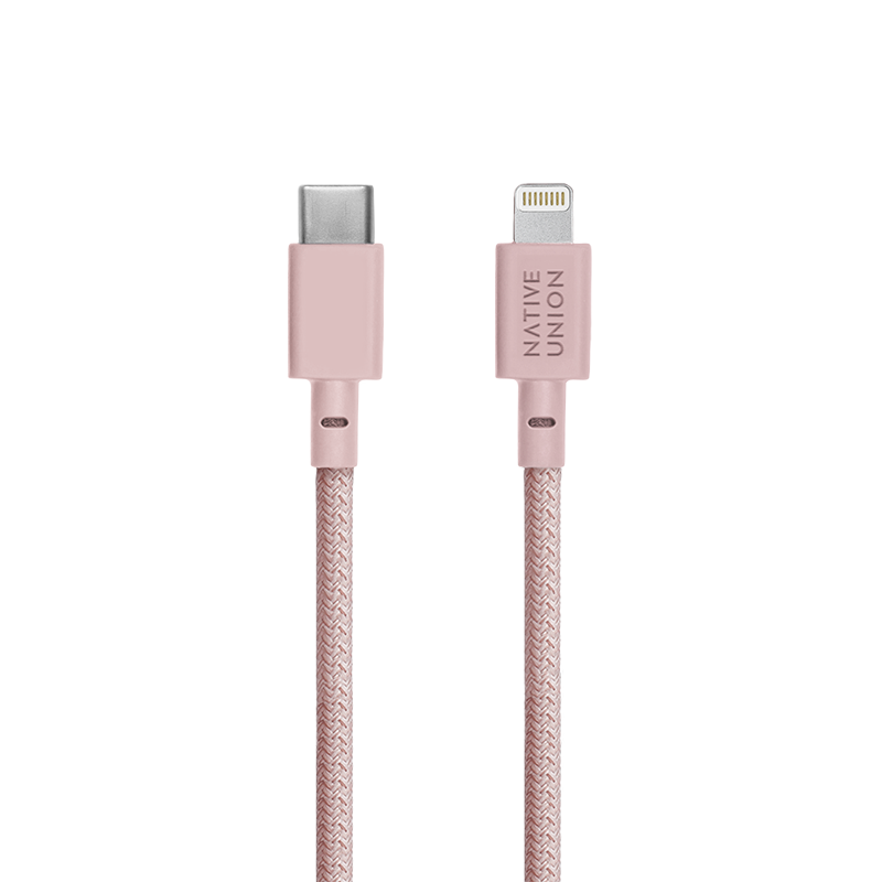 NATIVE UNION Belt USB-C to Lightning Charging Cable - 1.2M - Rose
