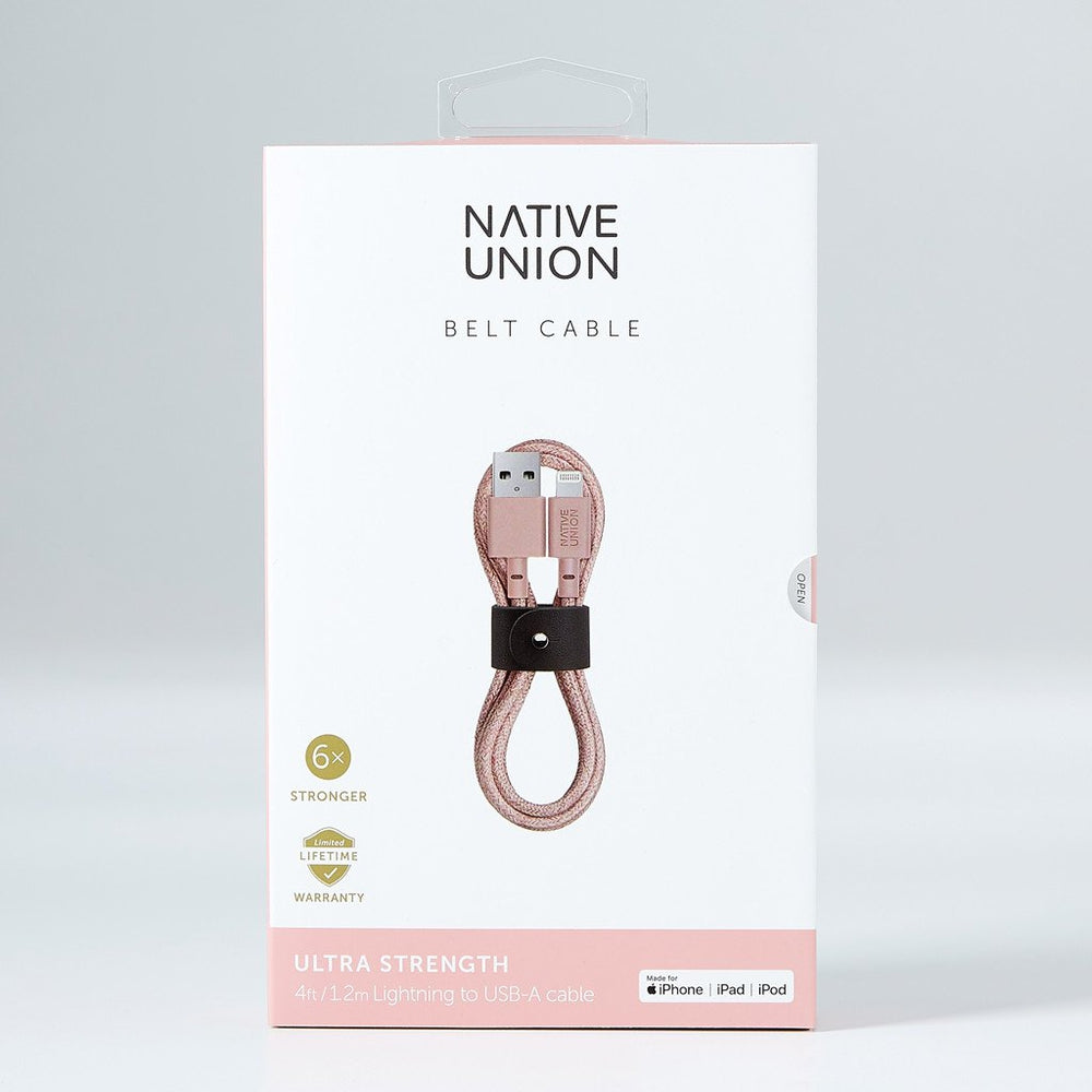 [OPEN BOX] NATIVE UNION Belt Lighting Cable 1.2M - Rose