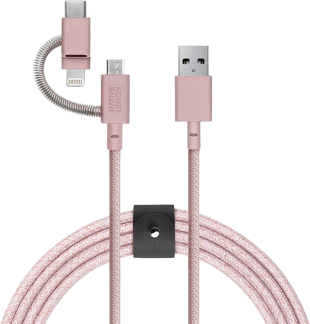 NATIVE UNION Belt 2M Cable 3-in-1 Lightning, Micro and Type-C - Rose