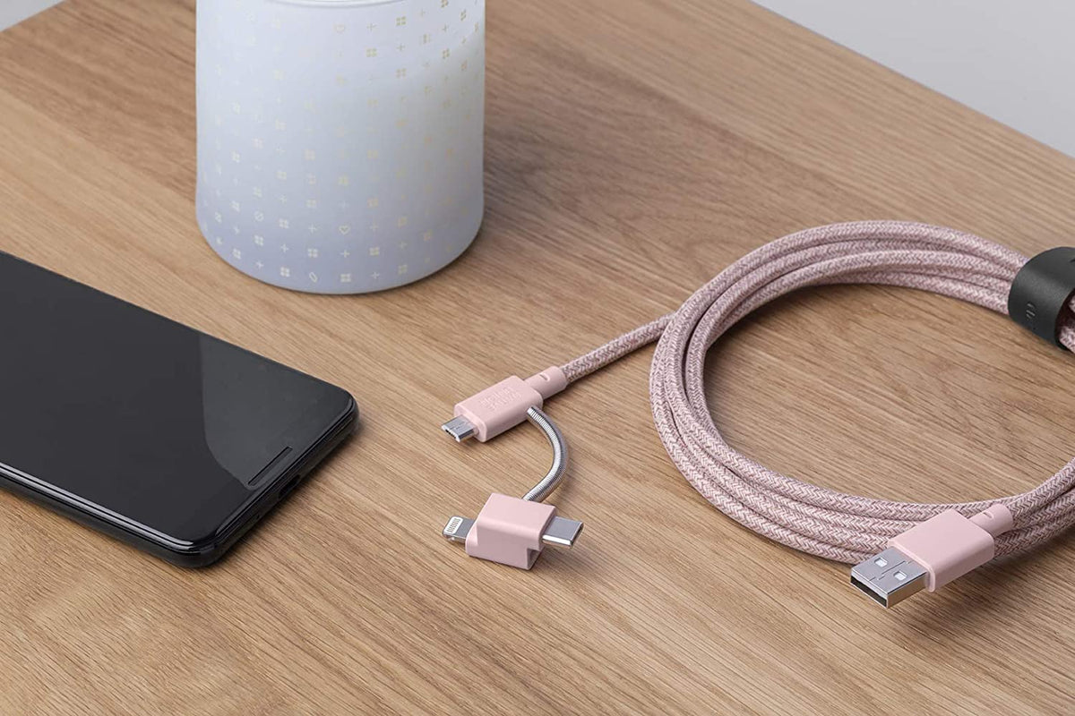 NATIVE UNION Belt 2M Cable 3-in-1 Lightning, Micro and Type-C - Rose