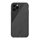 [علبة مفتوحة] غطاء قماشي من ناتيف يونيون كليك لهاتف آيفون 11 برو - رمادي داكن