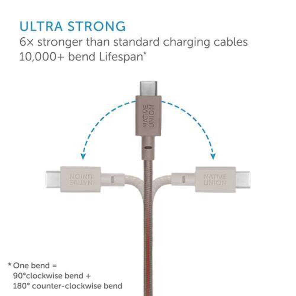 [OPEN BOX] NATIVE UNION Night Cable KV Type-A To Type C 3M - Taupe
