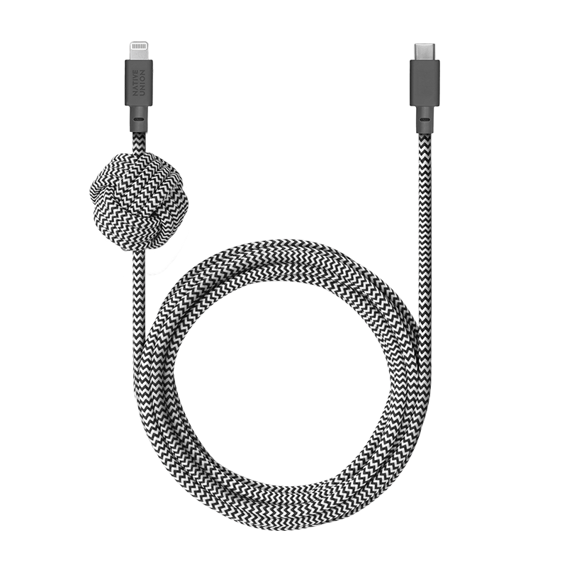 NATIVE UNION Night Cable USB-C to Lighting - 3M - Zebra