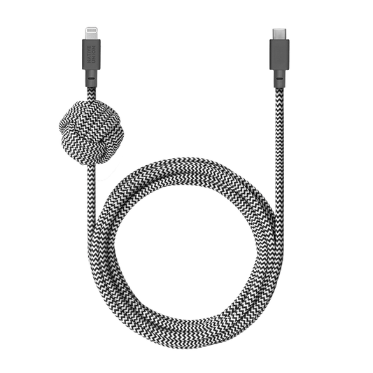 [OPEN BOX] NATIVE UNION Night Cable USB-C to Lighting - 3M - Zebra
