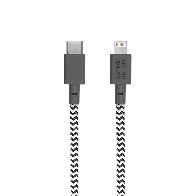 NATIVE UNION Night Cable USB-C to Lighting - 3M - Zebra