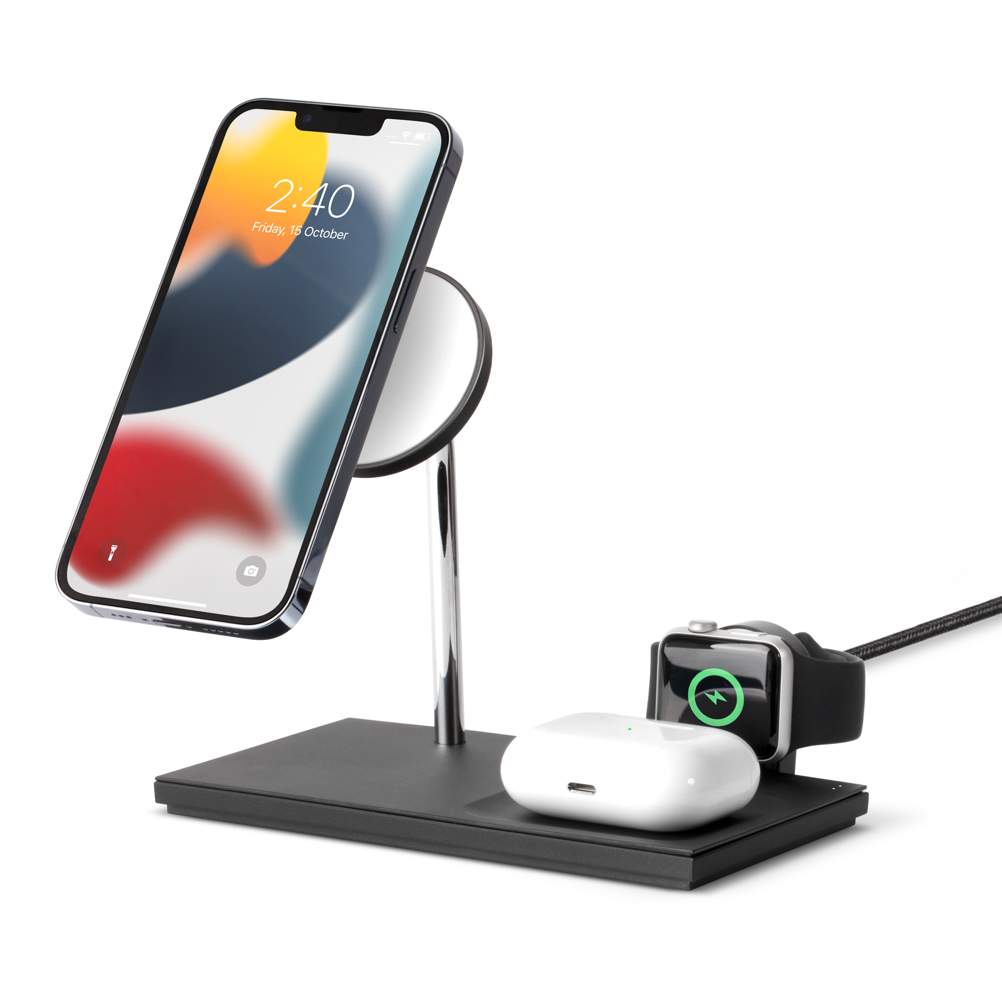 NATIVE UNION Snap Magnetic 3-in-1 Wireless Charger - Black