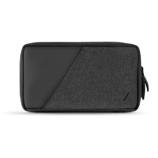 Native Union STOW TRAVEL V2 Organizer - Water Resistant Travel Pouch w/ Quick Access Front Pocket, Crafted with Durable Canvas – Stores Cables, Chargers, AirPods & More - Slate