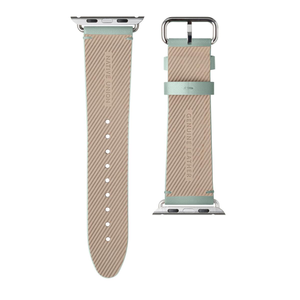 NATIVE UNION Classic Strap for Apple Watch Series 1-8 &amp; SE 42/44mm Genuine Italian Nappa Leather - Sage