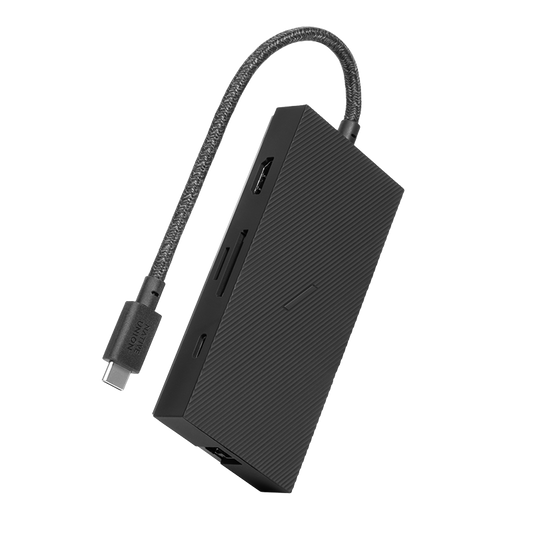 Native Union USB-C SMART HUB - 7-in-1 Adapter w/ 2x USB 3.0, USB-C Power Delivery, 4K@30Hz HDMI, Micro SD, SD Card Reader, Ethernet Port - Comptabile w/ MacBook Pro, MacBook Air, Microsoft Surface