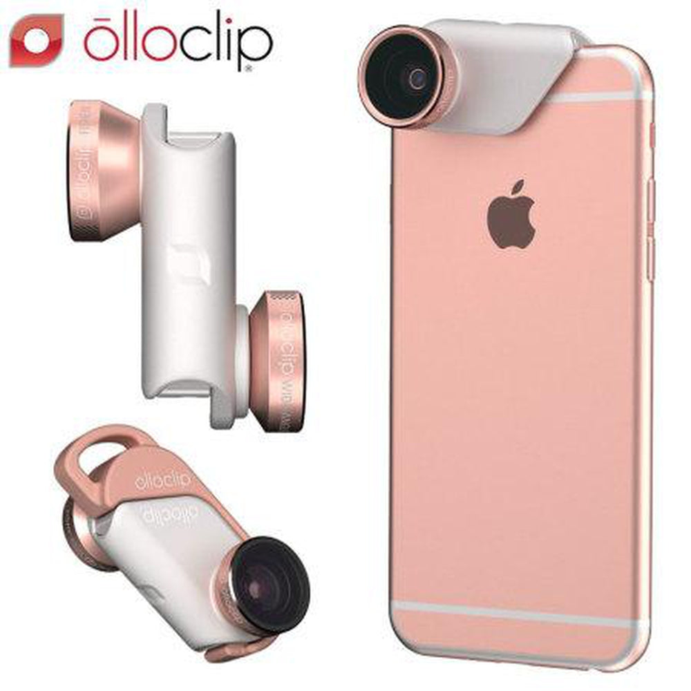 [OPEN BOX] OLLOCLIP 4-in-1 Lens With Pendant Rose Gold - For iPhone 6S/6S Plus