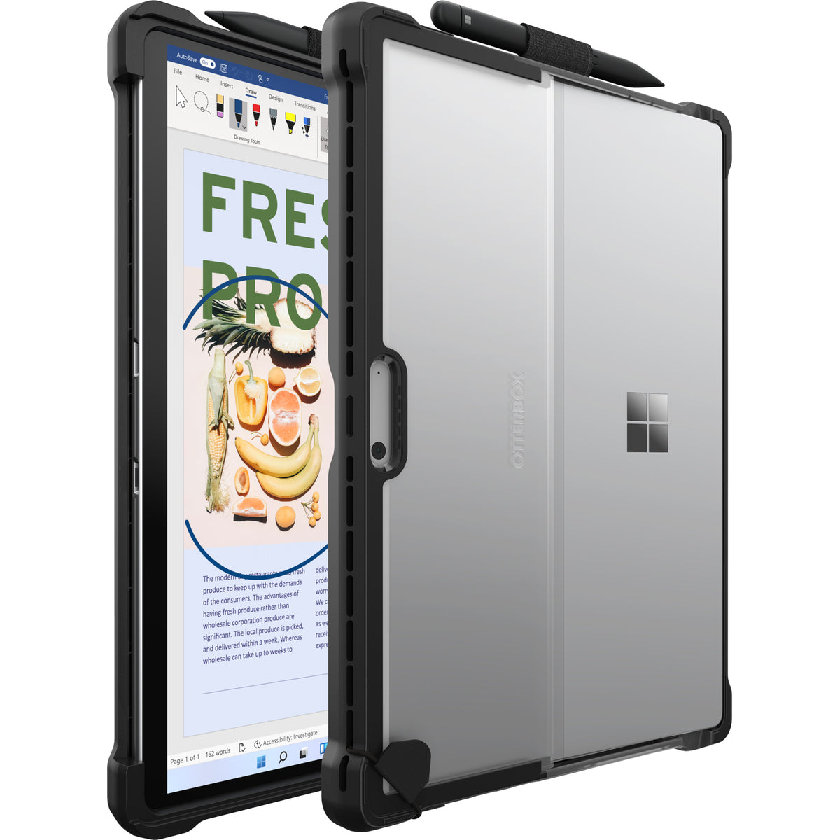 OTTERBOX Microsoft Surface Pro 8 Symmetry Case - Clear/Black