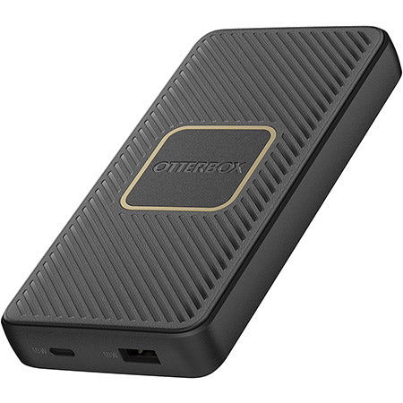 OTTERBOX Fast Charge Power Bank 10,000 mAh USB-A & USB-C 18W PD with Integrated 10W Qi Wireless Charging - Black