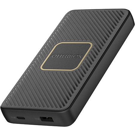 OTTERBOX Fast Charge Power Bank 10,000 mAh USB-A &amp; USB-C 18W PD with Integrated 10W Qi Wireless Charging - Black