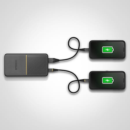 OTTERBOX Fast Charge Power Bank 20,000 mAh USB-A &amp; USB-C 18W PD - Black