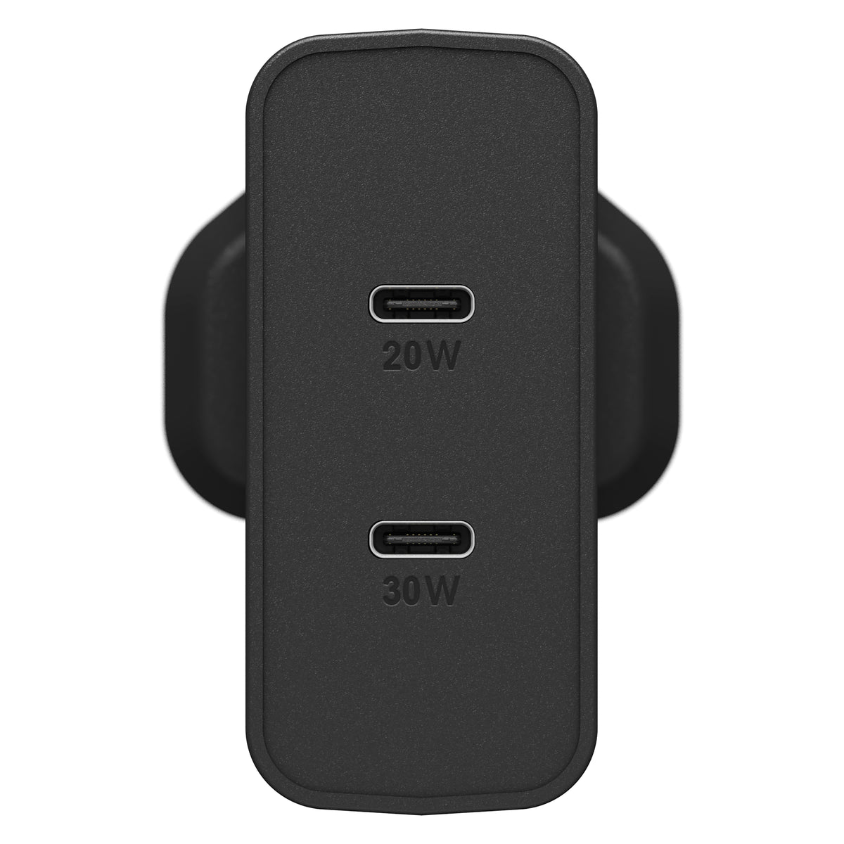 OTTERBOX UK Wall Charger 50W Compact Charger 2x USB-C Ports - Black