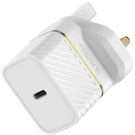 [OPEN BOX] OTTERBOX UK Wall Charger 20W Rugged Fast Compact Charger for USB-C Devices - White