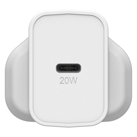 [OPEN BOX] OTTERBOX UK Wall Charger 20W Rugged Fast Compact Charger for USB-C Devices - White