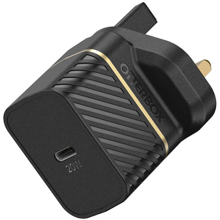 [OPEN BOX] OTTERBOX UK Wall Charger 20W with  USB-C Cable 1M Rugged Fast Compact Charger for USB-C Devices - Black
