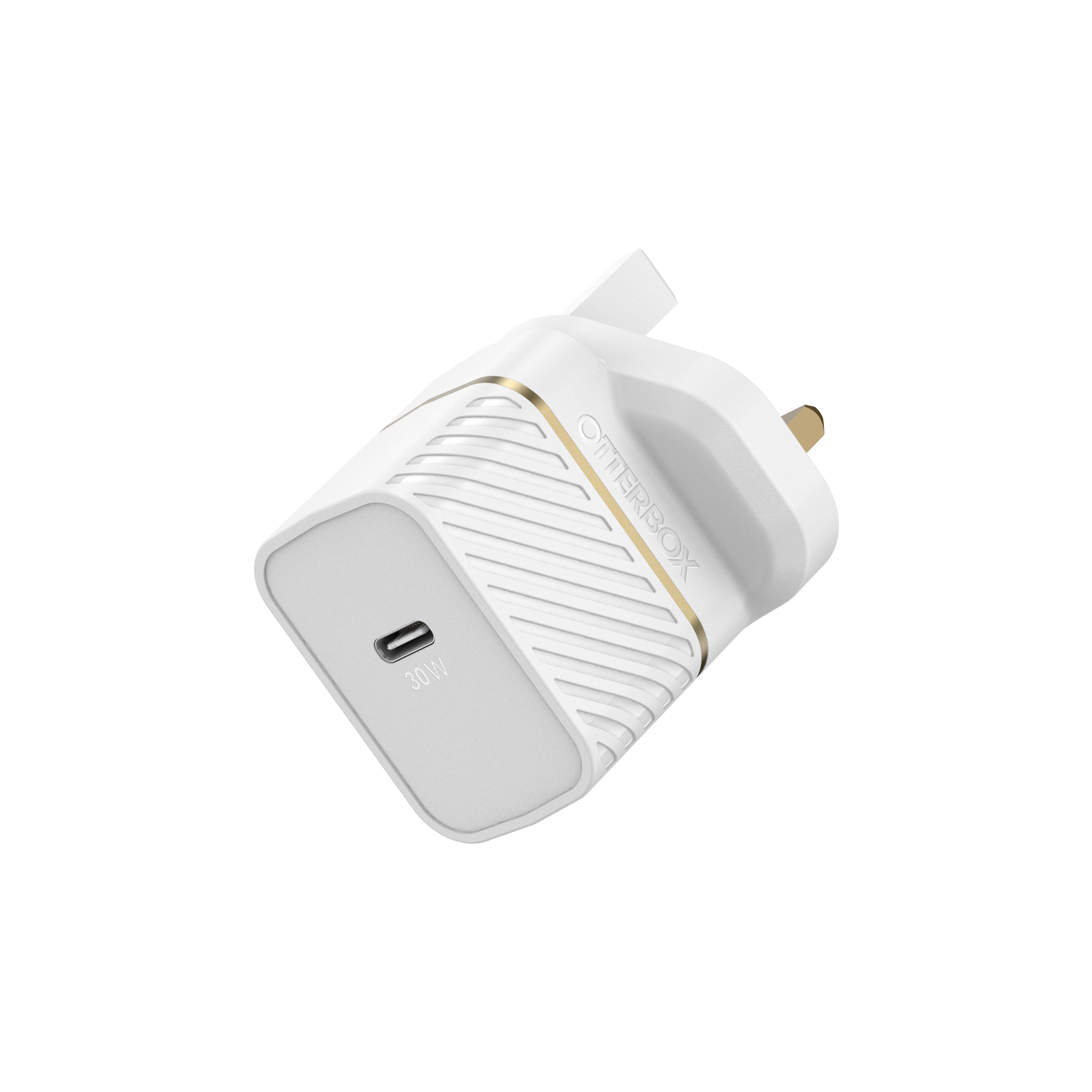 OTTERBOX UK Wall Charger 30W Rugged Fast Compact Charger for USB-C Devices - White