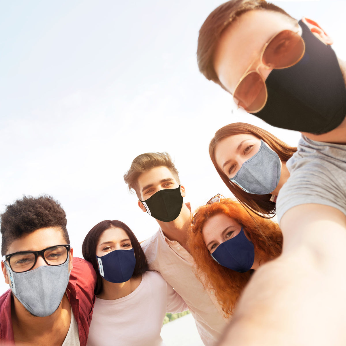 [OPEN BOX] CASE-MATE Safe Mate Washable Cloth Mask - Small to Medium - 3 pack - Black/Navy/Gray