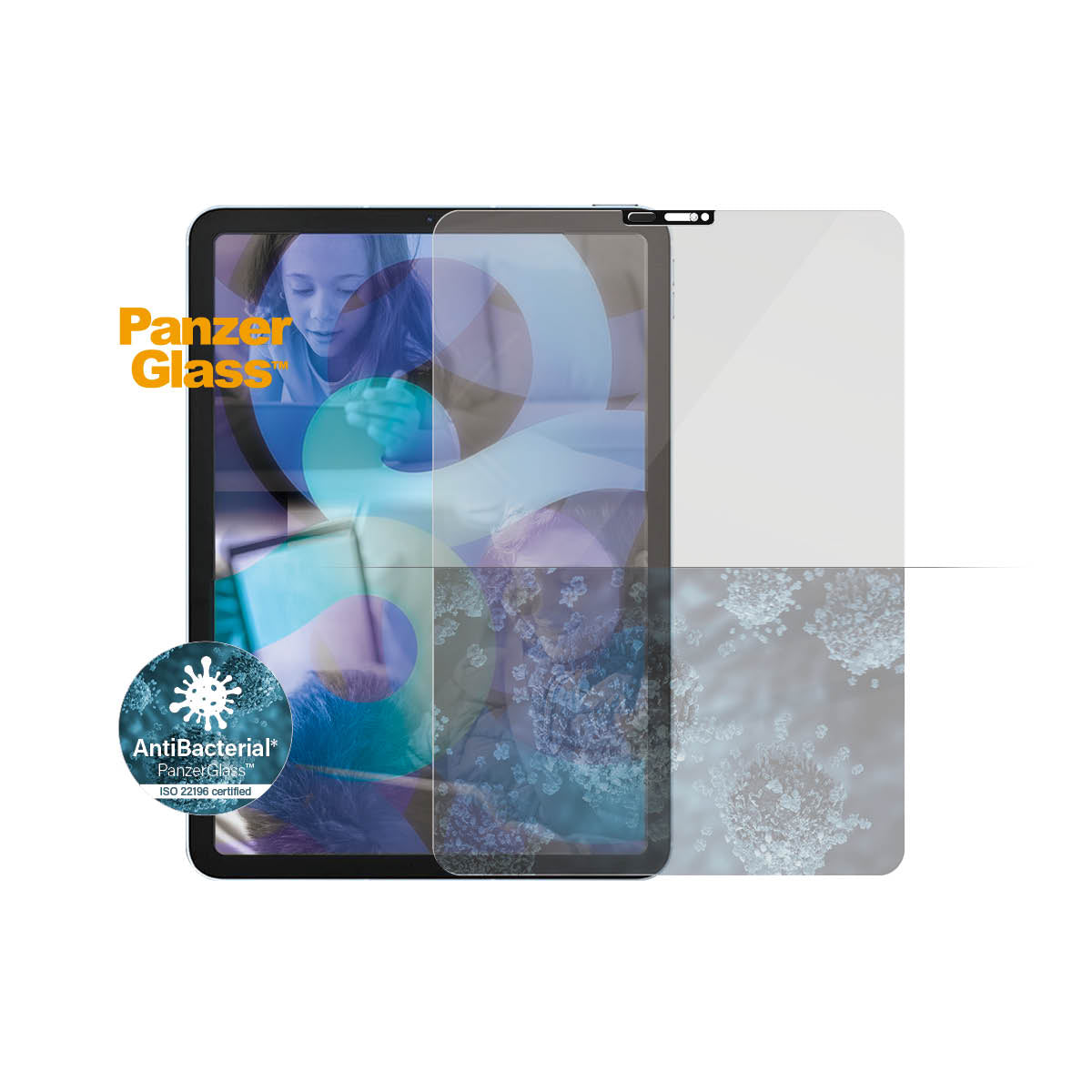 [OPEN BOX] PANZERGLASS iPad Pro 11&quot; 21/20/18 &amp; iPad Air 2020 Screen Protector Cam Slider w/ Real Swarovski Crystal - Clear w/ Black Frame