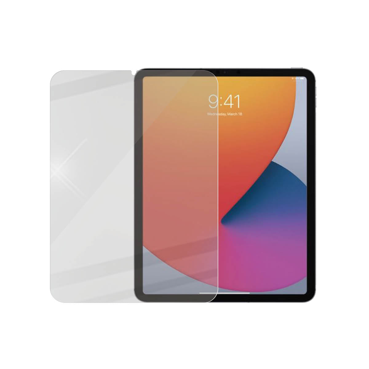 PanzerGlass Apple iPad Mini 7th Gen 8.3" Screen Protector - Edge-to-Edge Super+ Glass w/ Anti-Microbial Surface, Case Friendly & Easy Install - Clear w/ Black Frame