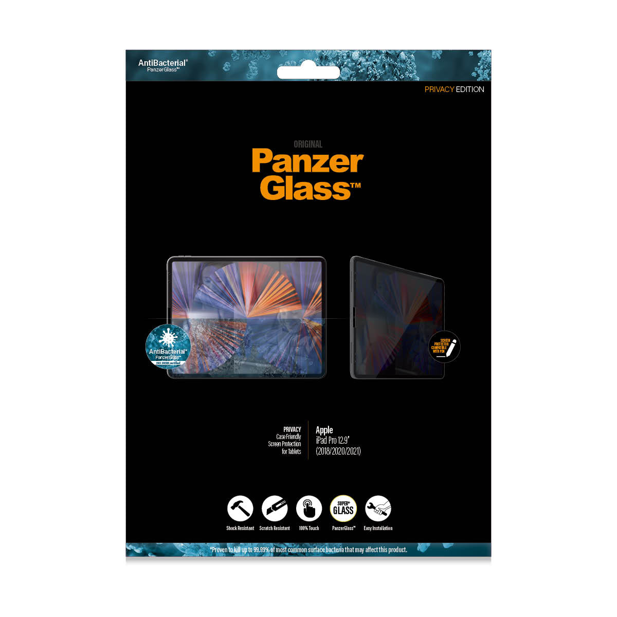 [OPEN BOX] PANZERGLASS iPad Pro 12.9 2021/2020 Screen Protector Privacy Filter - Clear