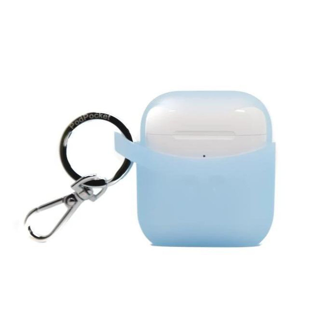 PODPOCKET Silicone Case for Apple AirPods - Scoop Collection - Light Blue