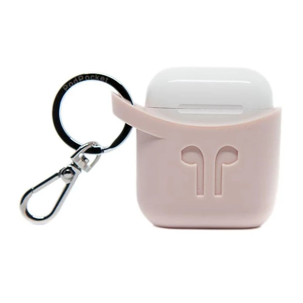 PODPOCKET Silicone Case for Apple AirPods Pink Ash