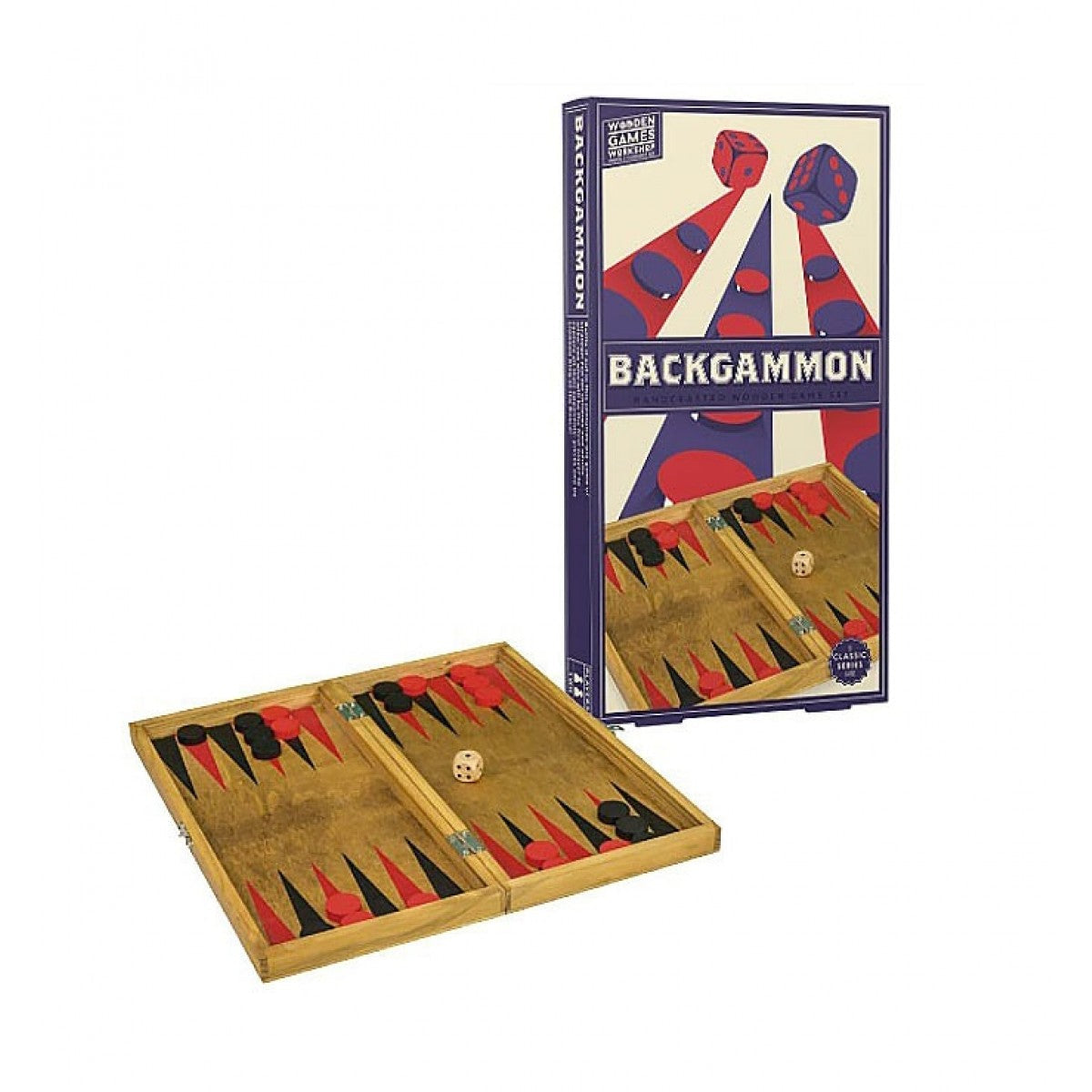 [OPEN BOX] PROFESSOR PUZZLE Wooden Backgammon Traditional/Classic Wooden Family Board Game