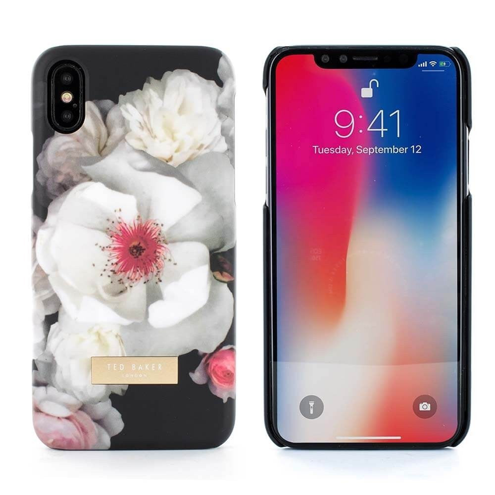[OPEN BOX] TED BAKER SOFT FEEL HARD SHELL Case Namala Chelsea Black For iPhone XS/X